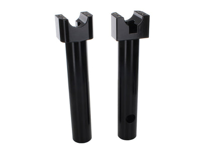 10in. Tall Savage Risers with Top Clamp - Gloss Black. Fits 1-1/4in. Handlebar.