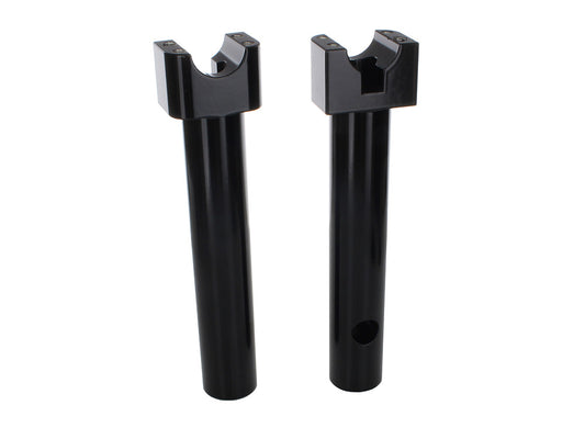 10in. Tall Savage Risers with Top Clamp - Gloss Black. Fits 1-1/4in. Handlebar.